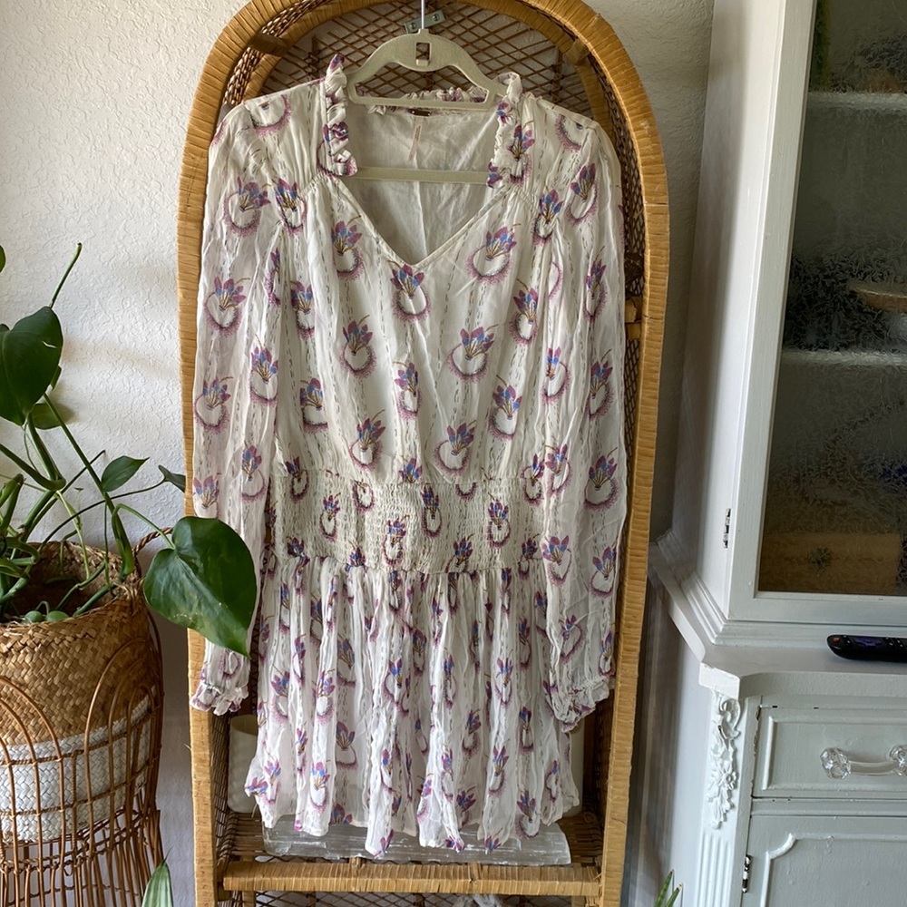 Free People boho print mini dress